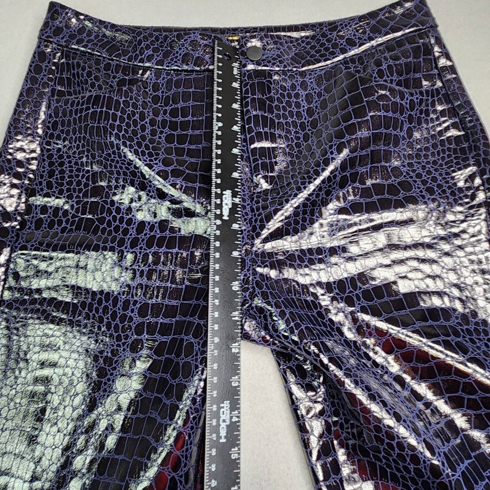 Jenniferle Pants Women's XL 32x30 Black Blue Croc Reptile Kylie Jenner Celebrity - Picture 11 of 15